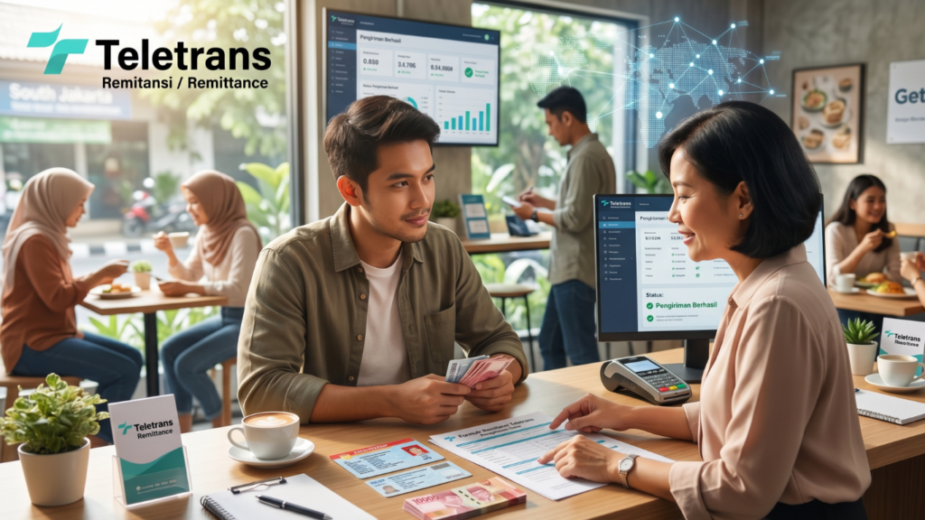 Layanan Teletrans remitansi aman untuk kirim uang ke luar negeri dan transfer duit internasional secara real-time.